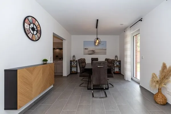 Wohnzimmer  Ferienhaus Stangenberg Bucht