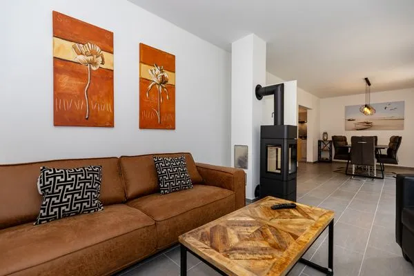 Wohnzimmer  Ferienhaus Stangenberg Bucht