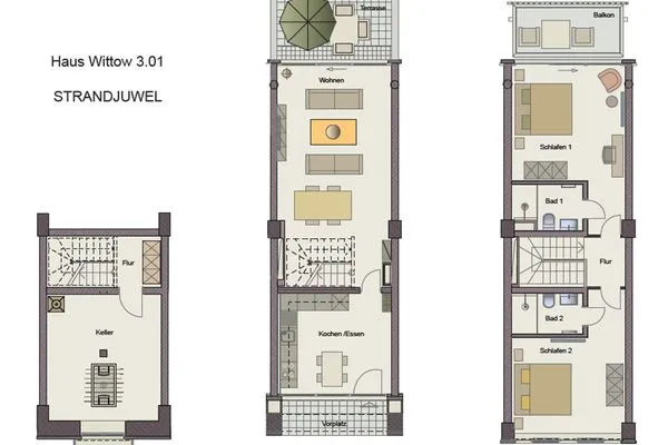 Grundriss  FeWo Strandjuwel in PRORA - 3.01