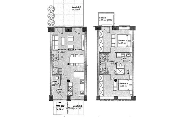 Grundriss  FeWo Hühnergott in PRORA - 5.07