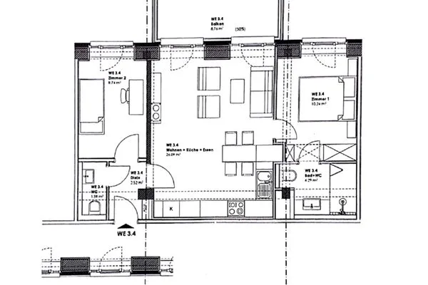 Grundriss  FeWo Dünenblick in PRORA - 5.34