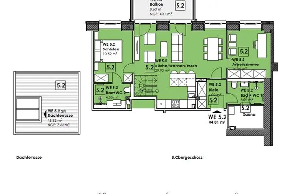 Grundriss  FeWo Malanya Dachterrasse in PRORA - 4.52
