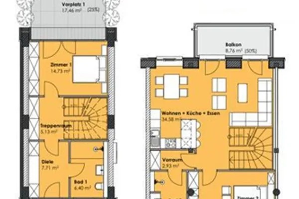 Grundriss  FeWo Ostsee Bernstein in PRORA - 5.01