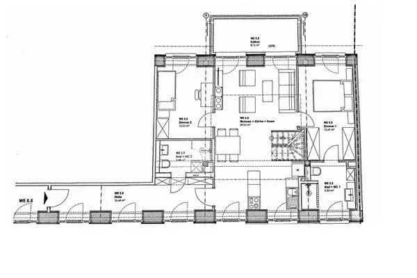 Grundriss  FeWo Heimathafen Dachterrasse in PRORA - 5.55