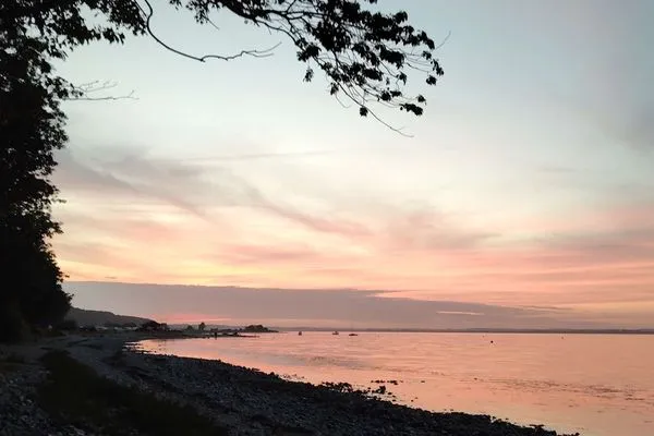 Sonnenuntergang am Strand von Westerholz  Ankerplatz No. 8