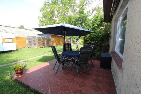 Terrasse  Ferienhaus Mattke in Sassnitz auf Rügen mit Terrasse