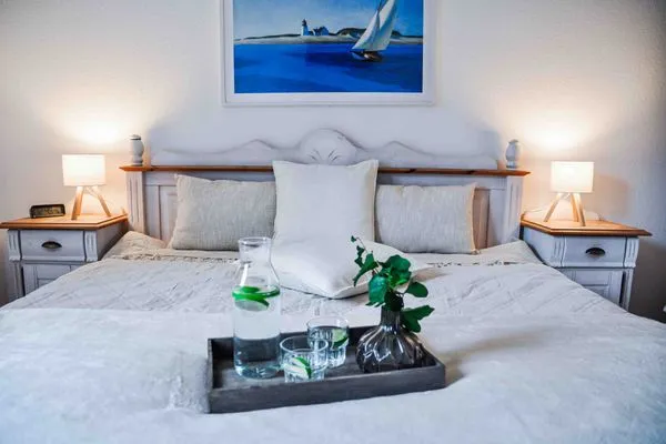 Schlafzimmer  Ferienwohnung Poseidon Residenz Störtebecker
