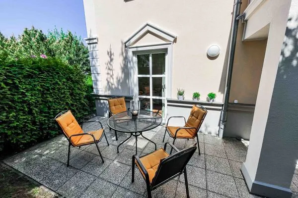 Terrasse  Ferienwohnung Poseidon Residenz Störtebecker