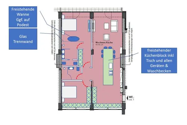 Grundriss  FeWo Goodlife in PRORA - 7.40