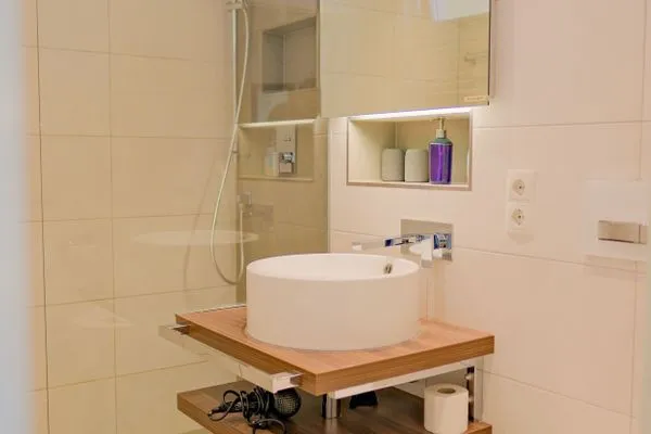 Badezimmer  Apartmenthaus Sonnenburg Ferienwohnung 13