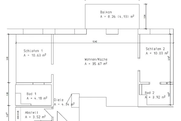 Grundriss  FeWo Treibholz in PRORA - 7.41