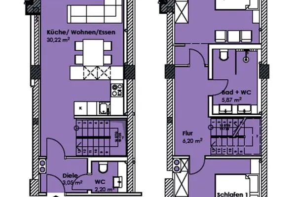 Grundriss  FeWo Kapitänskajüte in PRORA - 8.33