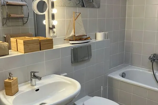 Badezimmer  Turmsuite Kühlungsborn