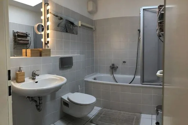 Badezimmer  Turmsuite Kühlungsborn