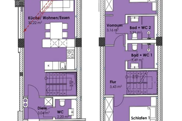 Grundriss  FeWo Ausblick in PRORA - 8.52