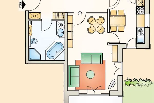 Grundriss  Villa Rosita Ferienwohnung 9