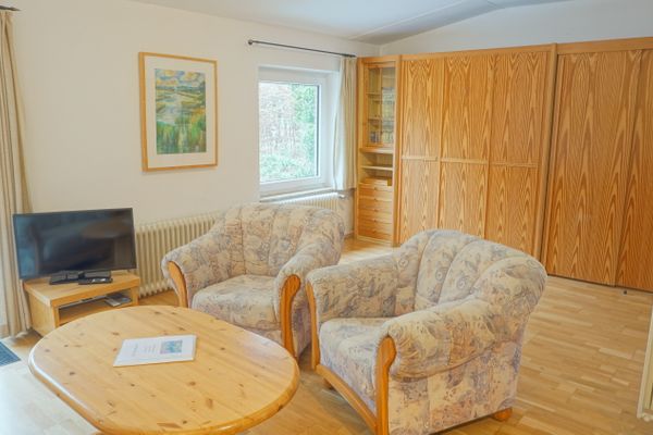  Ferienwohnung 2 "Der Künstlergarten"  - Sofaecke mit TV