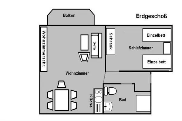 Grundriss Haus Düne 5 Wohnung 2