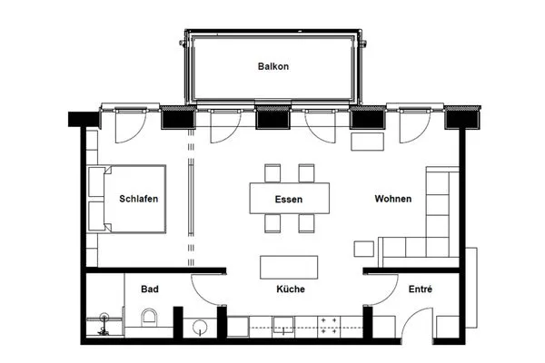 Grundriss  FeWo Luft & Loft in PRORA - 9.23
