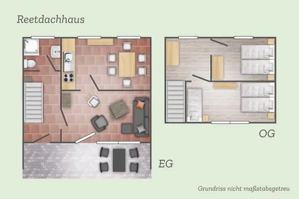   Inselglück unter Reet 100 m zum Strand (Haus 1)