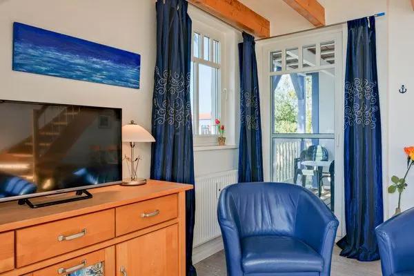 Wohnzimmer  Ferienwohnung Haffblick im Haus am Yachthafen