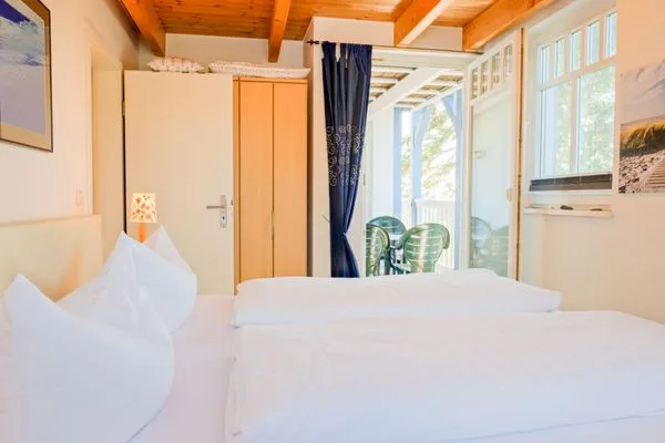 Schlafzimmer  Ferienwohnung Haffblick im Haus am Yachthafen