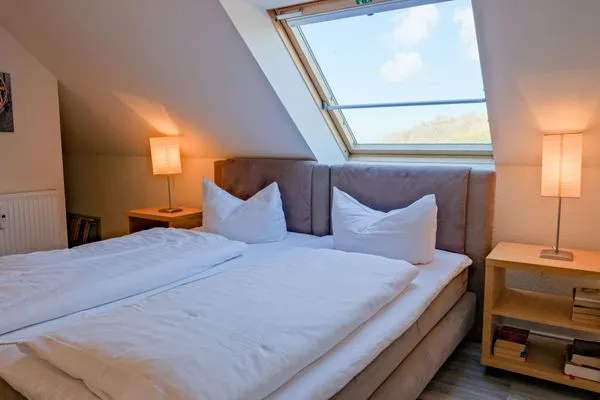 Schlafzimmer  Ferienwohnung Haffblick im Haus am Yachthafen