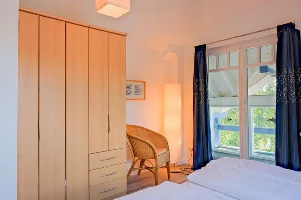 Schlafzimmer  Ferienwohnung Haffblick im Haus am Yachthafen
