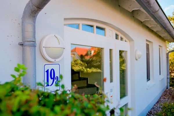 Fassade / Eingang  Ferienwohnung Haffblick im Haus am Yachthafen