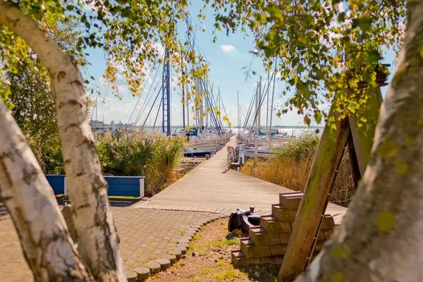 Landschaft  Ferienwohnung Haffblick im Haus am Yachthafen