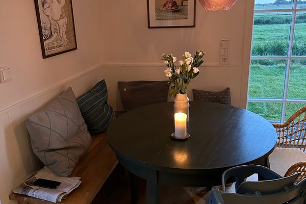  Reetdachhaus Deichperle Halbinsel Eiderstedter - Essbereich