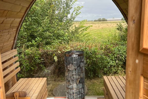  Reetdachhaus Deichperle Halbinsel Eiderstedter - Außensauna