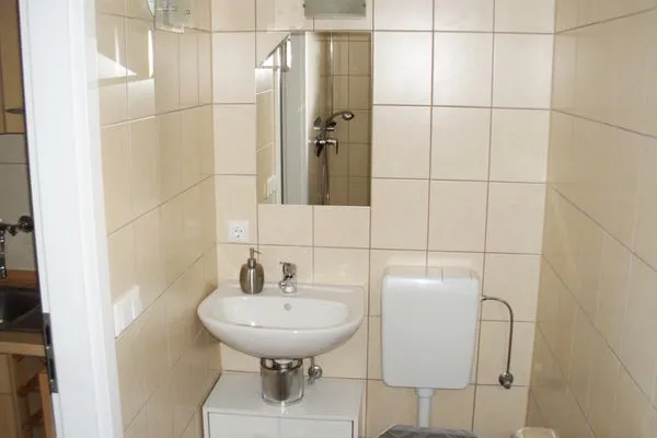 Badezimmer  Ferienwohnung Am Stadtrand