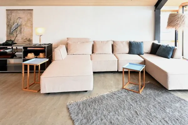 Ferienhaus Halbinsel52 Ferienwohnung Halbinsel52 I Seesicht Wasserburg - Sofa