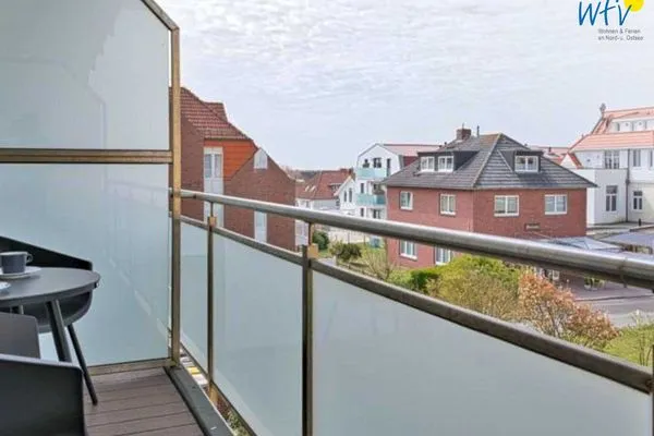 Balkon Haus Meeresluft Ferienwohnung Schwertmuschel
