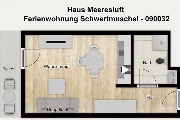 Grundriss Haus Meeresluft Ferienwohnung Schwertmuschel