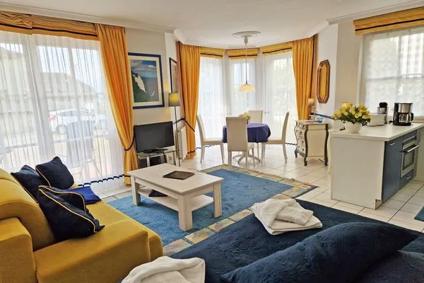 Wohnzimmer  Ferienwohnung Anemone - Urlaub mit Hund am Rande des Nationalparks