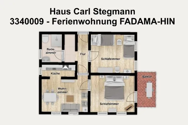 Grundriss Haus Carl Stegmann Ferienwohnung FADAMA-HIN