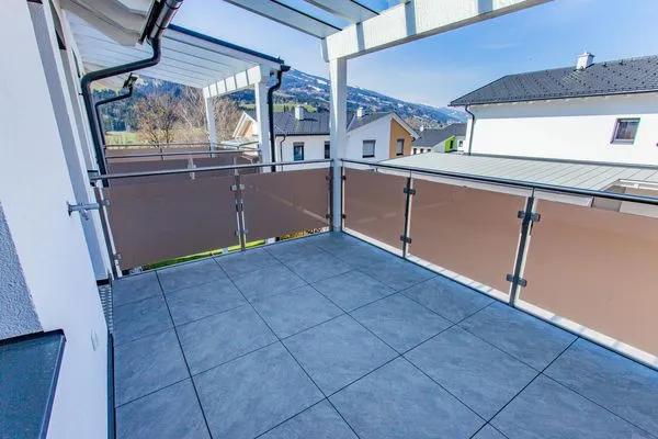 Balkon mit Aussicht in die Berge  Happy Aich 2 by Alpenidyll Apartments
