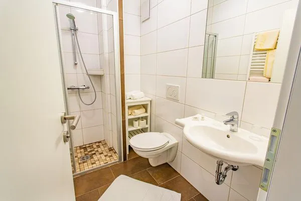 Bathroom shower and toilet  Soldanella 2 by Alpenidyll Apartments