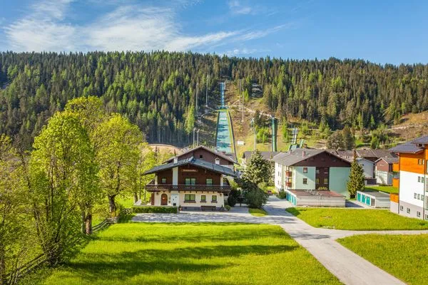 View of the ski jump  Soldanella 2 by Alpenidyll Apartments