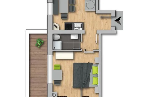 2D Plan  Soldanella 2 by Alpenidyll Apartments