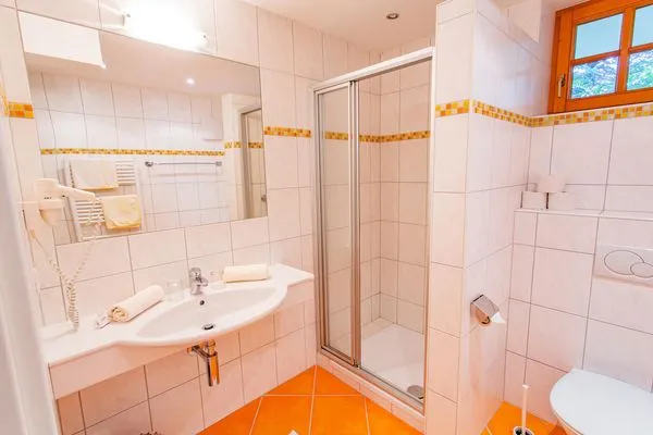 Dusche und WC  Soldanella 8 by Alpenidyll Apartments