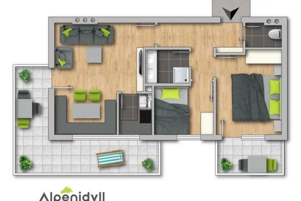 Grundriss, 2D Plan  Huberhof 6 by Alpenidyll Apartments