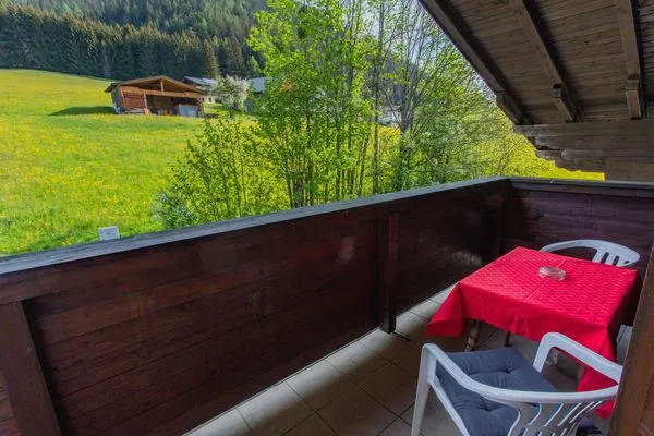 Balcony with a view of the mountains  Huberhof 8 by Alpenidyll Apartments
