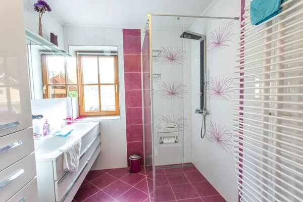 Badezimmer mit Dusche  Sunshine Aich by Alpenidyll Apartments