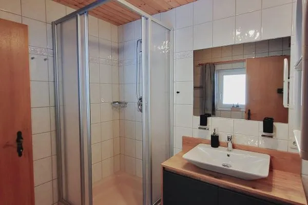 Bathroom with shower  Fischbacher App. 3 by Alpenidyll Apartments
