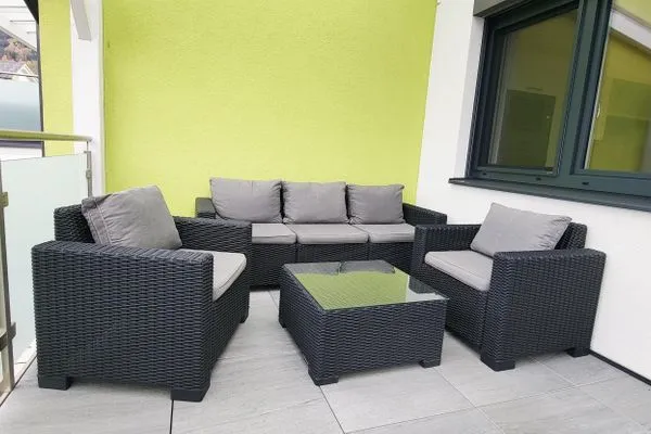 Balkon mit Sitzgelegenheit  LandLiebe Aich by Alpenidyll Apartments