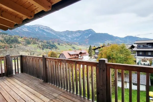Terrace with a view of the mountains  Mountain View by Alpenidyll Apartments