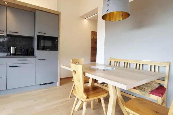 Kitchen with dining area  Mountain View by Alpenidyll Apartments